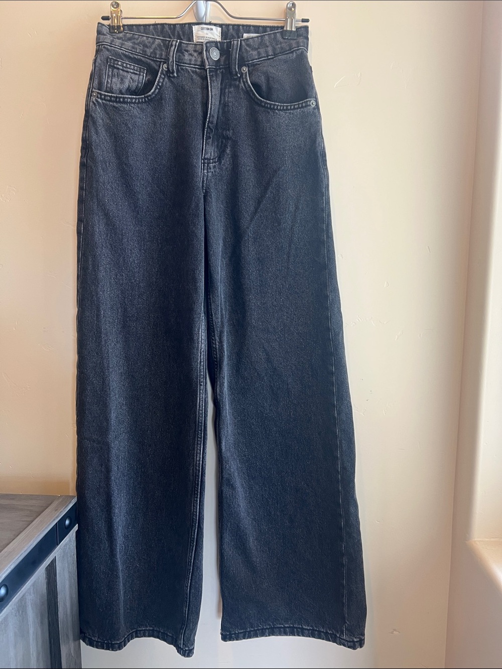 Cotton On Black Wide-Leg High-Rise Jeans